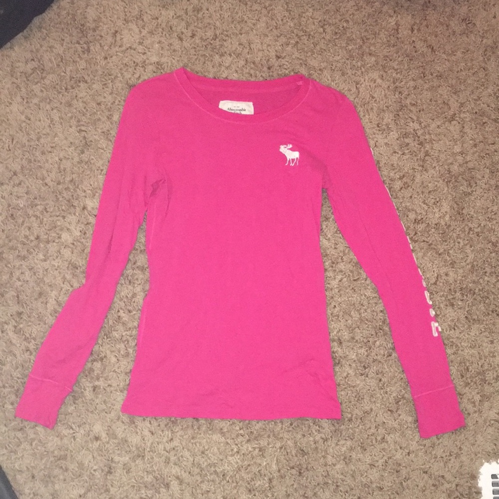 Pink Abercrombie and Fitch Long Sleeved Shirt